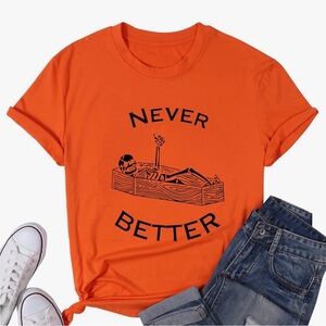 Orange Graphic Tee - Short Sleeve